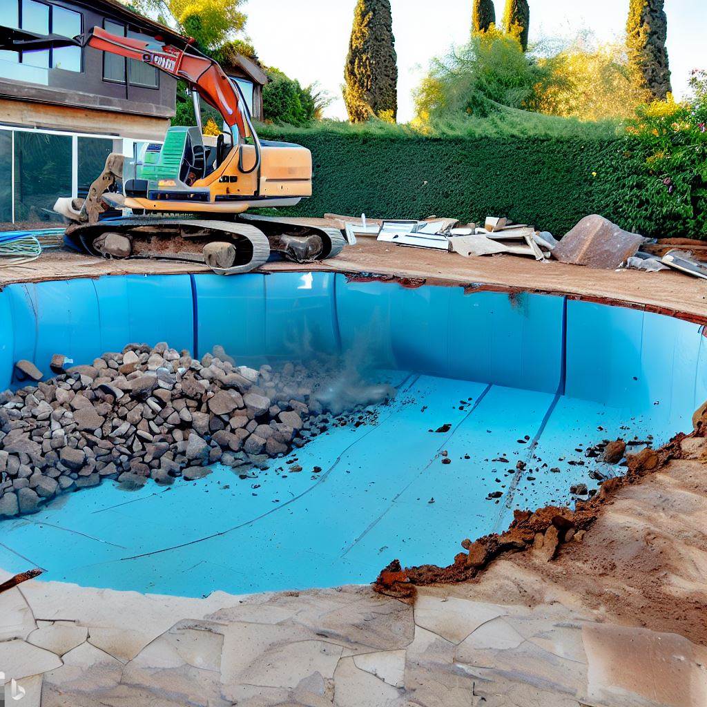 pool demolition in california